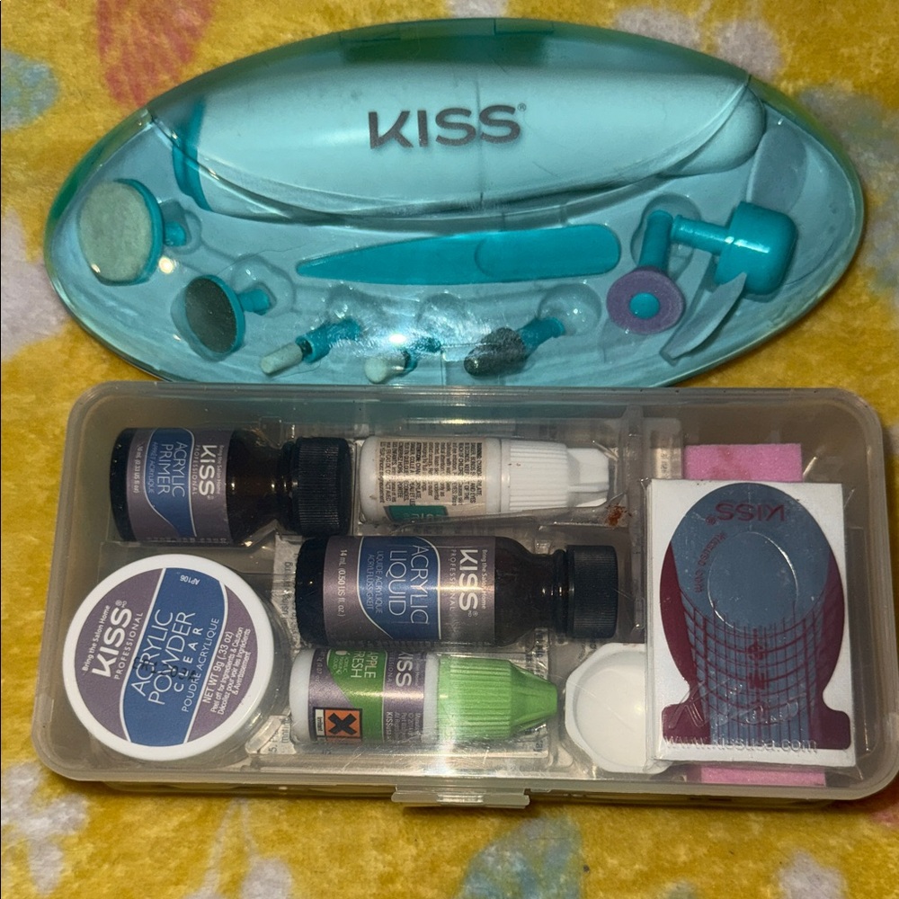 KISS Nail Art Kit with Blue and Green Accents